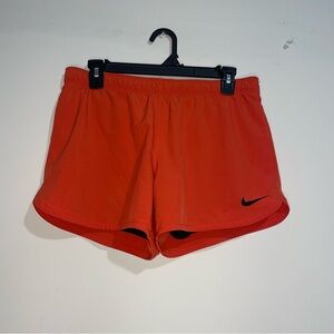 Nike Bright Orange Lined Elastic Waistband Dri Fit Drawstring S Shorts